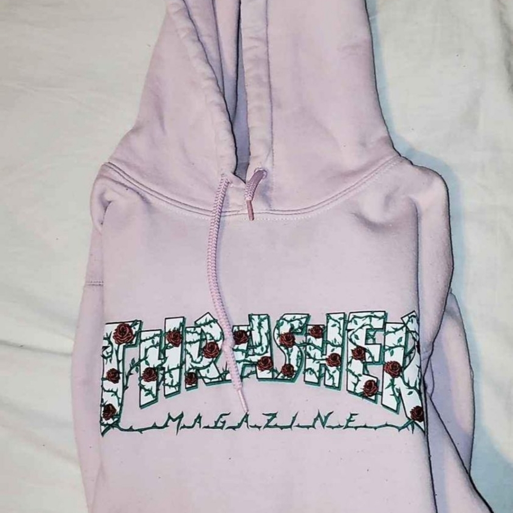 pink thrasher hoodie